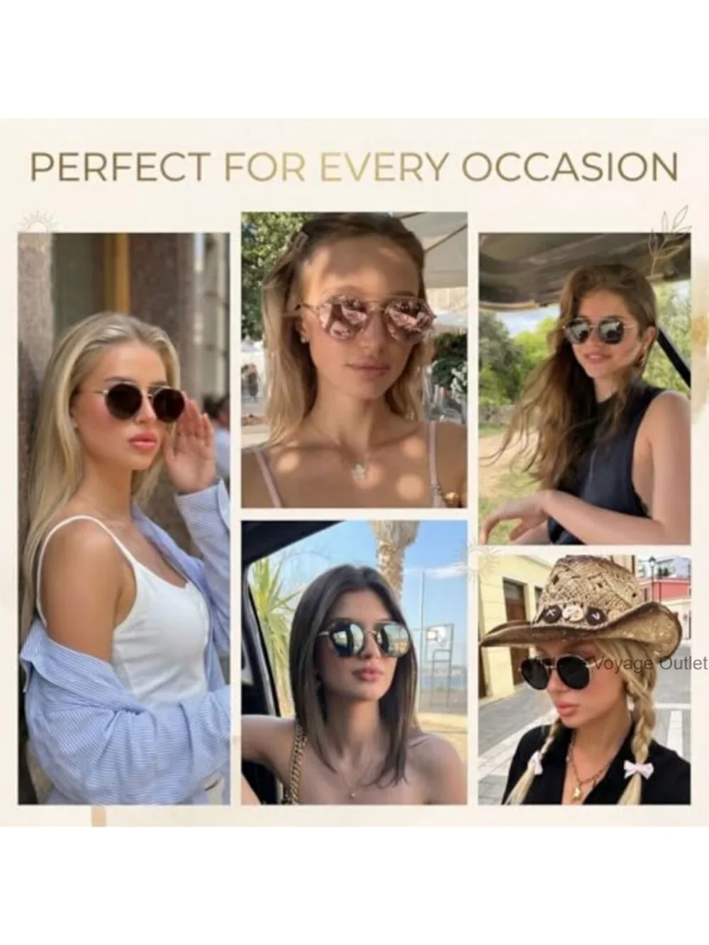 Tangle Free Round Aviator Sunglasses - Polarized UV400, Lightweight Metal